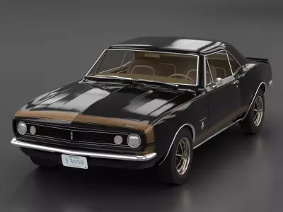 Chevrolet Camaro 1967 Low-poly 3D model