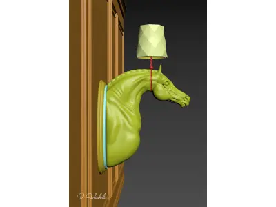 Wall Sconce Horse Lighting  3D model