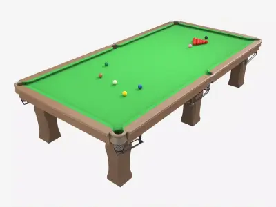 Billiard Snooker Table Full 03 3D model