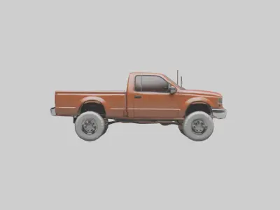 Pickup Truck Model 1 Low-poly 3D model