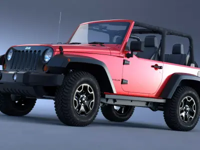 Detailed jeep 3D model