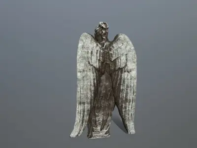 Angel Statue 5 Low-poly 3D model