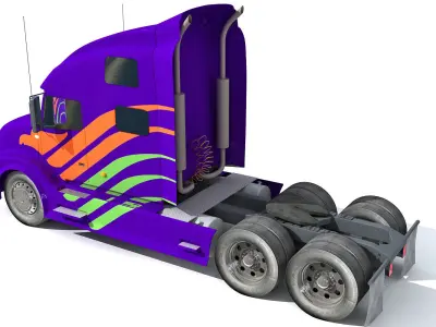 Colorful Truck Front 9 3D model
