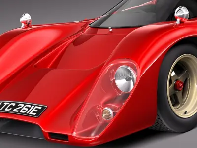 Mclaren M6 GT Grand Prix Race car 3D model