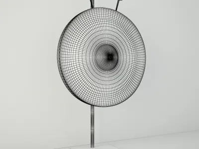 19th Century Laos Bronze Gong 4 3D model