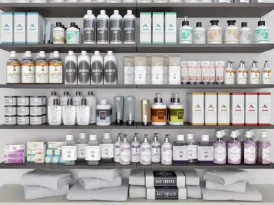 Large cosmetic set 3D model