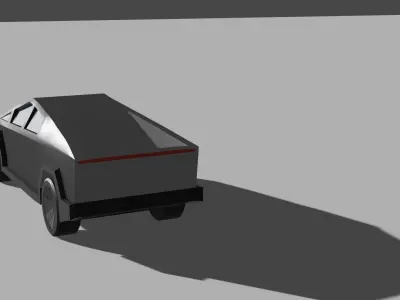 cybertruck low poly model car Low-poly 3D model