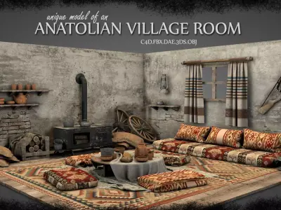 Traditional Anatolian Village Room 3D model