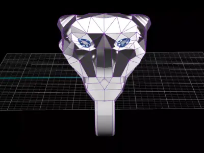 Snow Leopard Light Ring 3D model