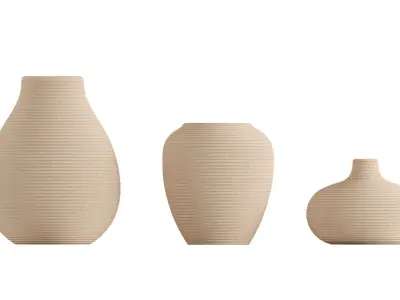 Artisanal Rustic Ceramics Vase 3D model