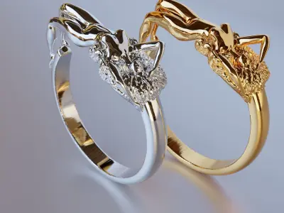 Ring with Naked girl 3D print model