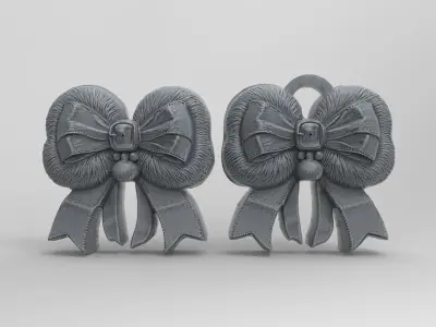 christmas ribbon decor 1  3D print model