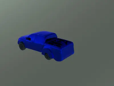 truck Low-poly 3D model 6