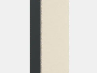 PAX Add-on corner unit with 4 shelves 8 3D model