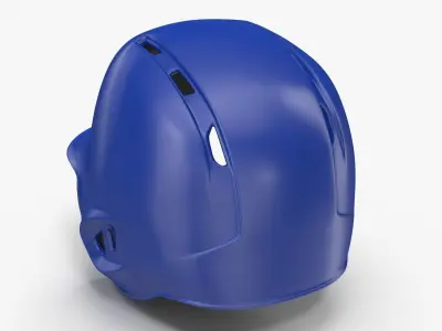 Baseball Helmet Blue One Side Generic Low-poly 3D model