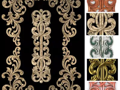 Ornament01 ornate design 3D model