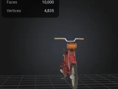 Vintage Motorcycle 3D Model - Low Poly Low-poly 3D model