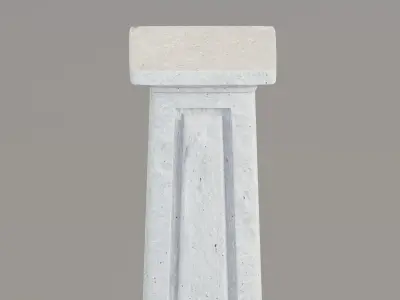 Tapered square column 3D model
