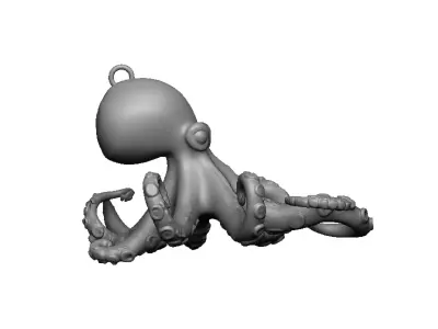 octopus pendant 3D print model