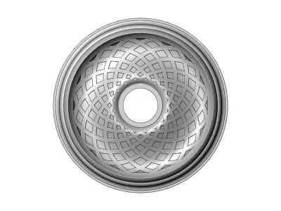 Spiral strips classic 450mm ceiling medallion rosette relief 3D print model
