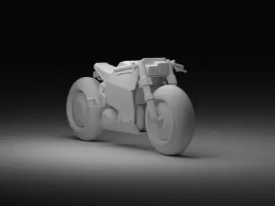 CYBERPUNK BIKE Low-poly 3D model