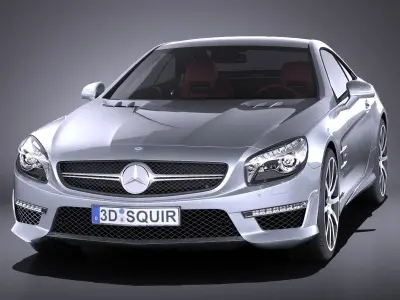 Mercedes - Benz SL 63 AMG 2015 VRAY 3D model