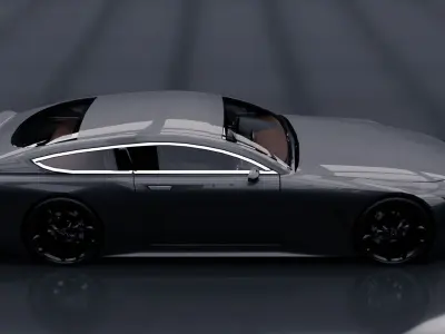 Generic Sports GT 2 Door Coupe Low-poly 3D model