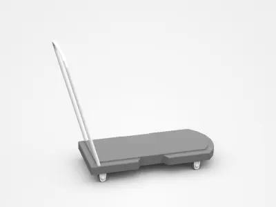 Industrial Hand Truck On Wheels 3D model