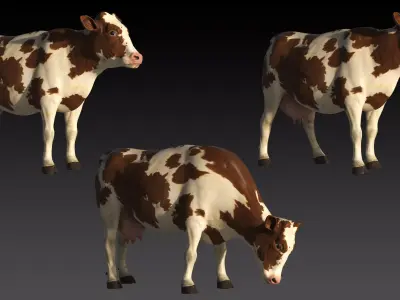 COW-ZTL cow Low-poly 3D model