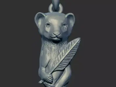 Racoon Pendant 59624 3D print model