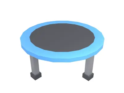Trampoline v1 002 Low-poly 3D model
