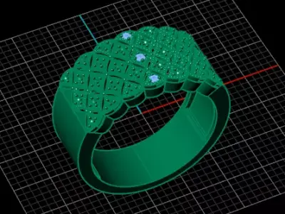 luxury jewelry ring 3D print model get