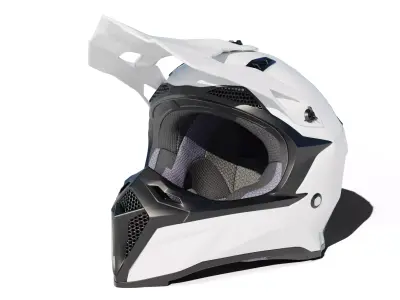 Offroad Motorbike Helmet Low-poly 3D model