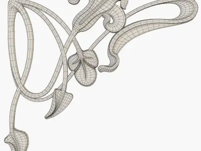 art nouveau decor for cnc 3D model