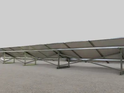 Roof Type Solar Panel Steel Construction 3D model