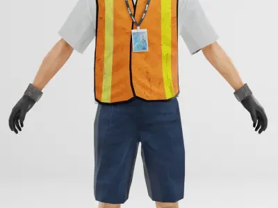 Worker Pack Low-poly 3D model purchase