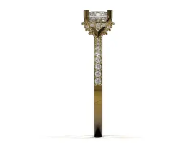 Luxury Solitaire ready for casting Ring sr0132 3D print model