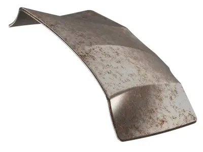 Rusty Steel Car Bonnet 3D model