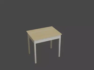 Just a desk Free low-poly 3D model