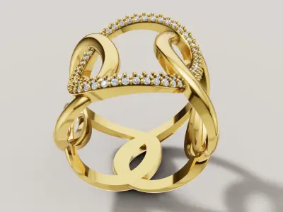 Women Ring 3D print model C 92 3D print model