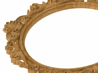 Carved picture frame STL 3D model 76