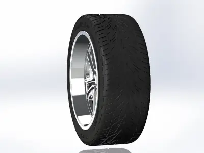 Custom wheels US Mags Spade for your scale model 3D print model