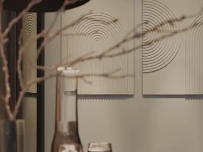 master bedroom interior scene 3D model