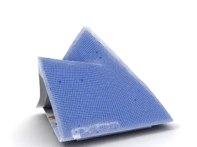 Futuristic Glass Building model pack Low-poly 3D model