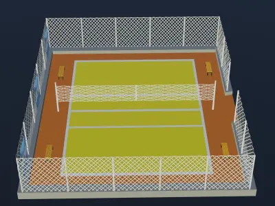 Volleyball Stadium - Argentina Low-poly 3D model