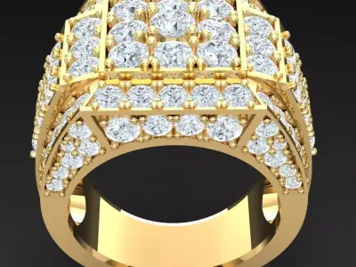 Luxury Men Rings Designs 4MR014 3D print model