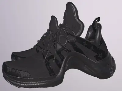 LOUIS VUITTON ARCLIGHT SHOES PBR Low-poly 3D model
