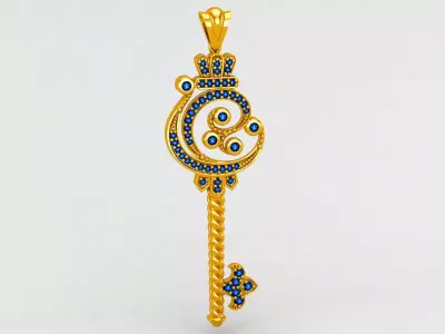 Luxury Key Pendant 3D print model