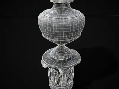 Floral Garden Decoration Low-poly 3D model