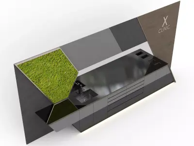 Hiworc Medical Clinic Cabinet Set 6 3D model